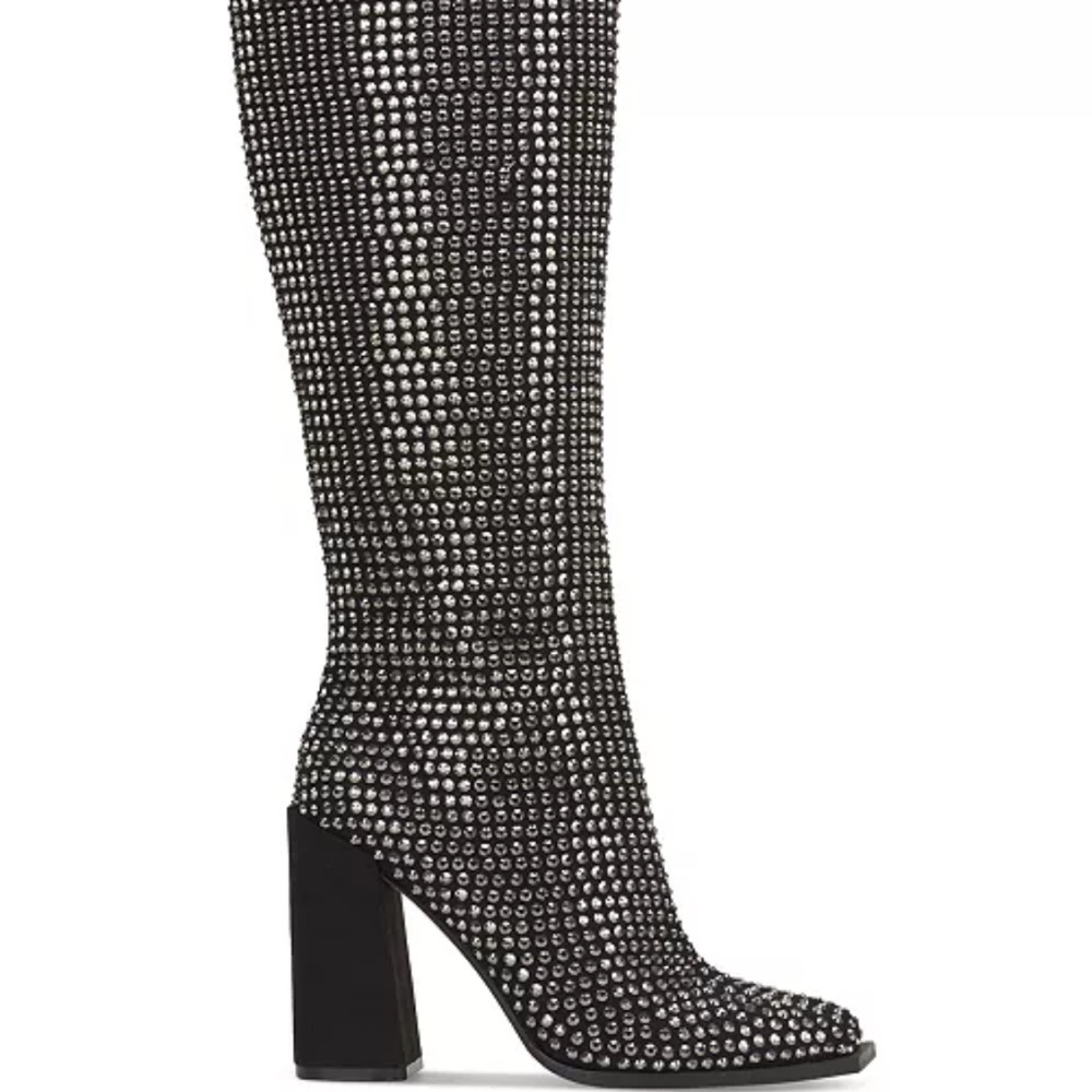 Jessica Simpson Black Rhinestone Over the Knee Boots